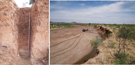 soil profile and surrounding landscape